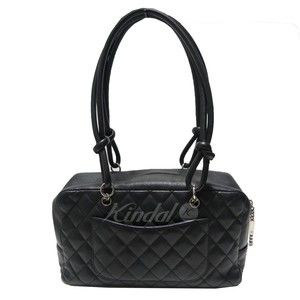 CHANEL Cambon Line Coco Mark Mini Bowling Bag Black White